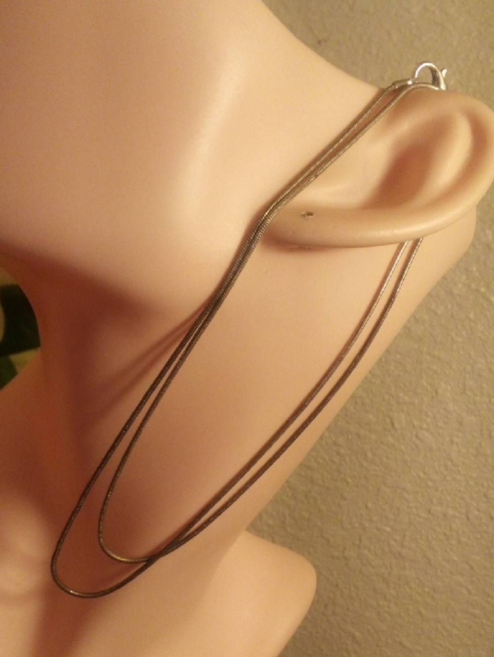 Silver Multi-Strand Snake Chain Necklace - Women's Jewelry